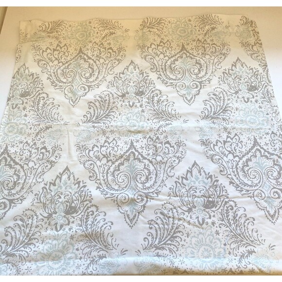Cynthia Rowley Fabric Shower Curtain Cotton Blend Paisley Taupe Light Teal 70x72 - Picture 1 of 3